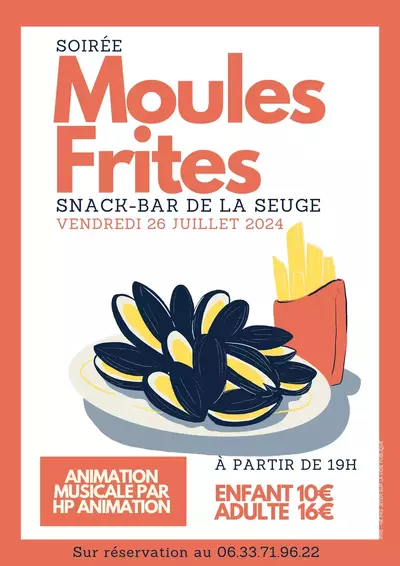 Soirée Moules/Frites au Snack de la Seuge